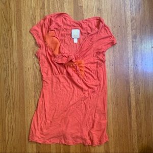 Anthropologie Top with Ruffled Details